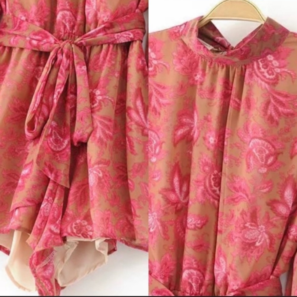 The GABRIELA Floral Chiffon Romper - Picture 7 of 8